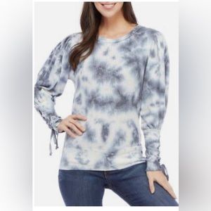 AMERICAN RAG TIE DIE LONG SLEEVE WAFFLE SNIT SHIRT SIZE MEDIUM NWT